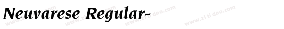 Neuvarese Regular字体转换